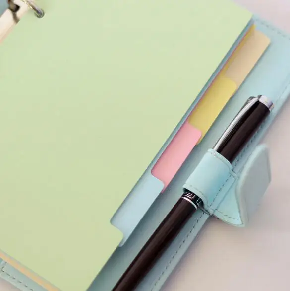 A5/A6 6 отверстий общие ручка Тетрадь индекс страница Цветной книга со спиралью категории страница офисные аксессуары для планировщика