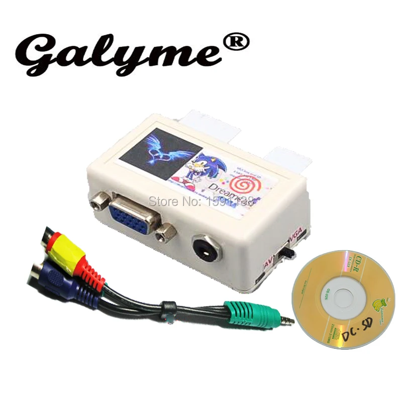 2 шт./лот адаптер для sd карты Sega Dreamcast DC с VGA AV аудио видео выходом 3 в 1 Конвертор 16G