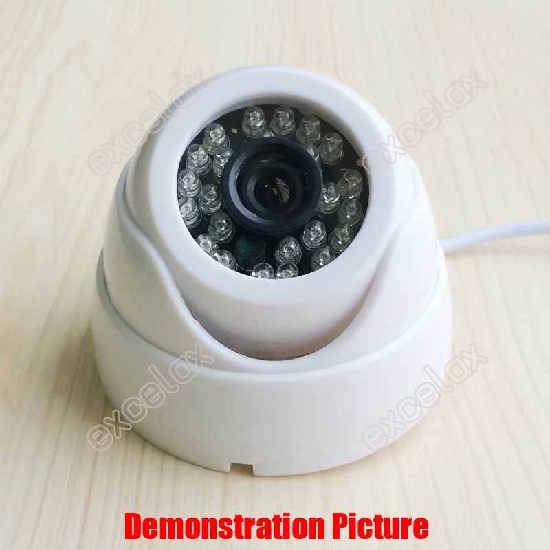 DIY PP Plastic Mini Eyeball Dome Camera Casing with 24PCS IR LED Board Fixed Lens Video Security Camera Case Indoor CCTV Housing