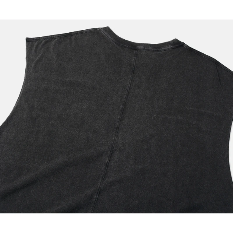 Хип-хоп ошеломляющая футболка Летняя Мужская винтажная Черная майка с эффектом потертости 4 стиля уличная одежда