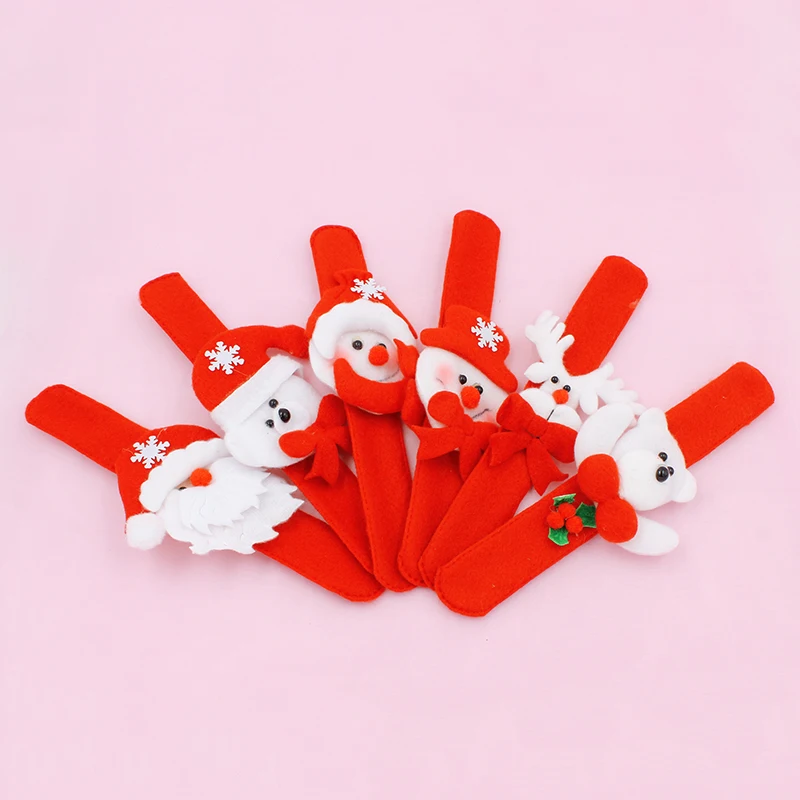 WEISIPU 5pcs Christmas Bracelets Patting Circle Children Gift Santa Claus Deer New Year Christmas Xmas Decoration