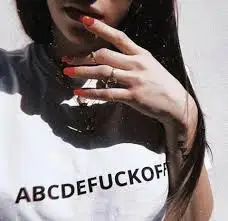

ABCDEFUCKOFF Cotton Women T-Shirt Graphic Hipster O-neck Tee White Tops Girl Cute Fashion Shirt Aesthetic Clothes T Shirt