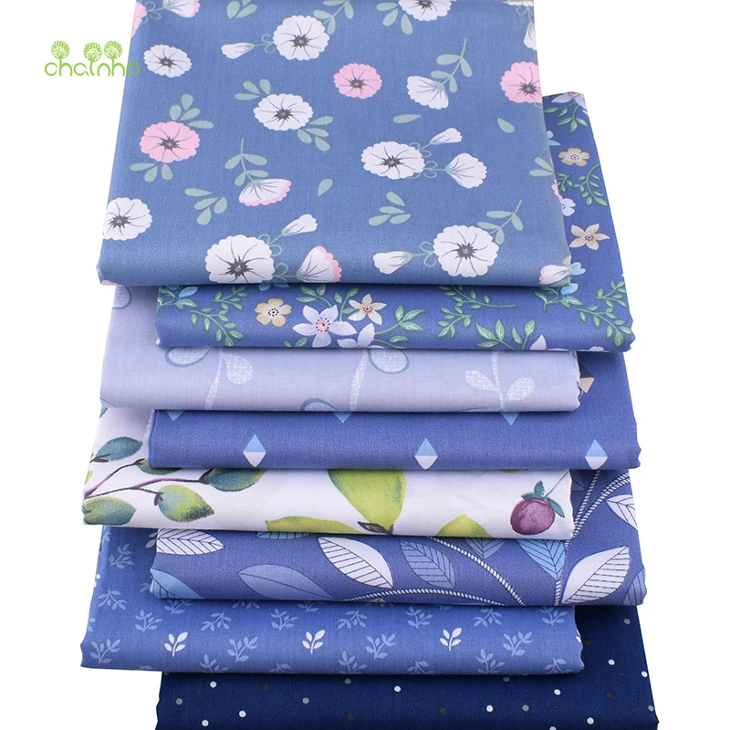 Chainho, новая Цветочная серия, саржевая хлопковая ткань с принтом, Лоскутная Ткань для шитья и стеганого шитья, материал для малышей и детей, 50x160 см