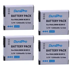 4 шт. DuraPro DMW-BCM13 DMW BCM13E BCM13 BCM13PP литий-ионный Батарея для Panasonic Lumix DMC ZS30 TZ40 tz41 TS5 FT5 lz40 TS5 Камера