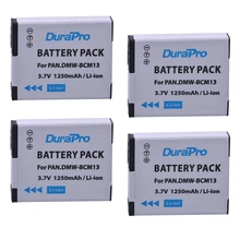 4 шт. DuraPro DMW-BCM13 DMW BCM13E BCM13 BCM13PP литий-ионный Батарея для Panasonic Lumix DMC ZS30 TZ40 tz41 TS5 FT5 lz40 TS5 Камера