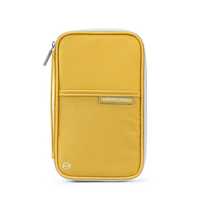 Семейный Держатель для паспорта дорожный кошелек Водонепроницаемый Многофункциональный RFID чехол для кредитной карты Чехол для документов сумояка для пасспорта кошелек сумка - Цвет: Yellow