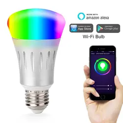 E27 светодиодная смарт-лампочка с Wi-Fi управлением сменный цветной луч умный дом Пробуждение высокая яркость цветной яркий светодиодный