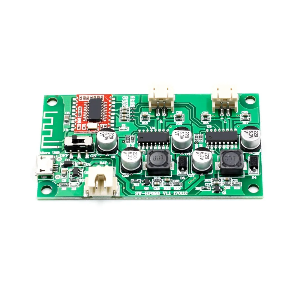 2x6W DC 5V 3 7 V динамик модифицированный стерео Bluetooth усилитель плата может