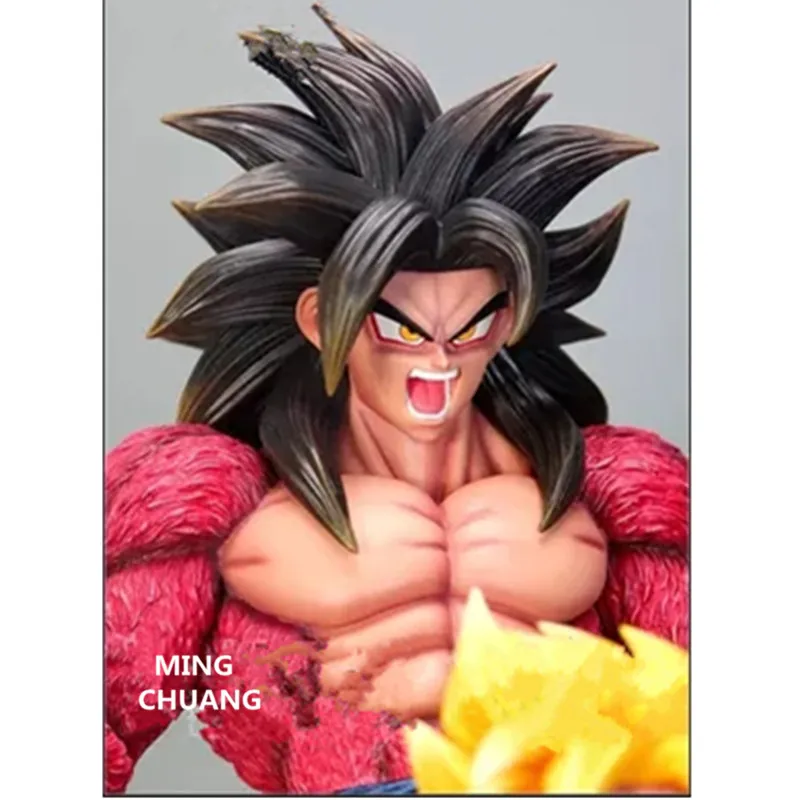 Статуя DragonBall Saiyan Son Goku 23 62 дюйма грудь светодиодный светильник портрет головы