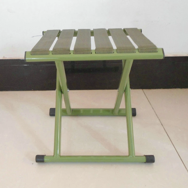 Folding Chairs Tatami Green Thick High Carbon Steel Portable Camping Fishing Folding Stool Outdoor Adult Small Mazza (3)