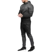 Осенне-весенняя полосатая Толстовка градиентного цвета комплекты с топом и штанами спортивный костюм с капюшоном для мужчин ветрозащитные пальто на молнии