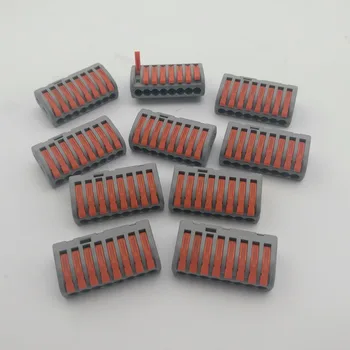 

50 PCS 8 Pin PCT-218 Universal compact wire wiring connector conductor terminal block with lever