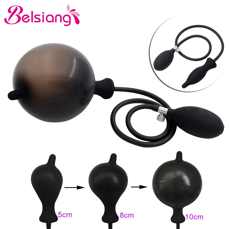Belsiang надувная Анальная пробка Dilatador силиконовая экспандер огромный Buttplug насос