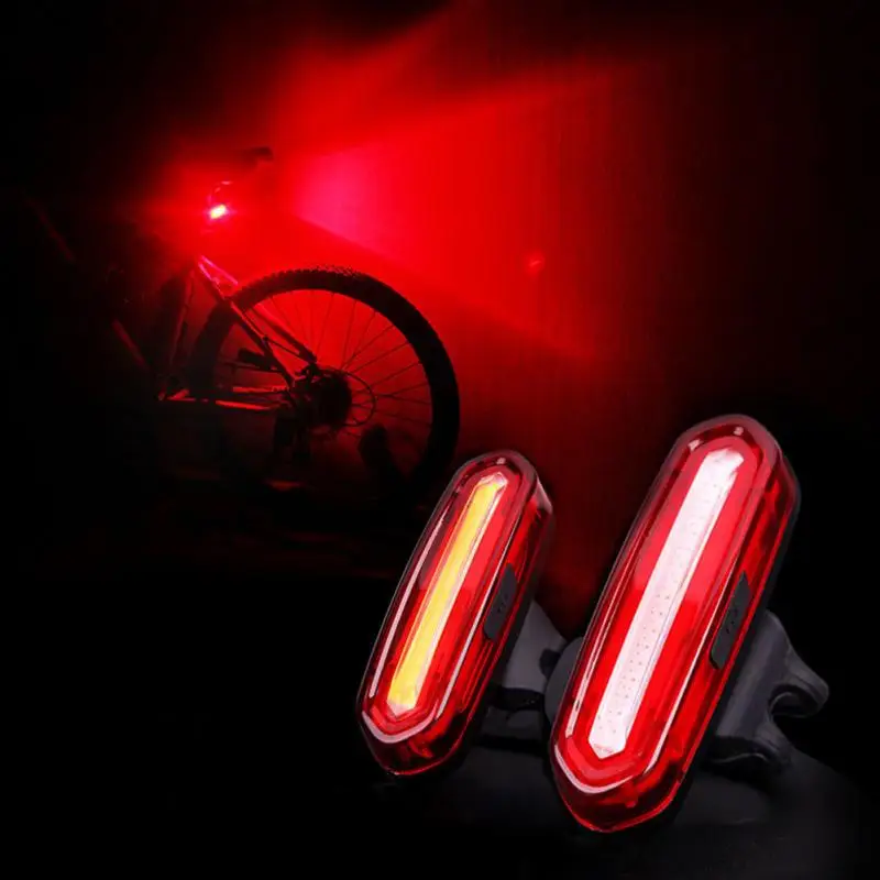 LED USB Rechargeable Cycling Mountain Bike Bicycle Warning Rear Tail Light