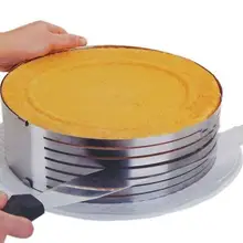 Цветная упаковка коробки с регулируемой окружностью для нарезки коржей кольцевые слои нож для нарезки торта набор мусс для резки хлеба установка