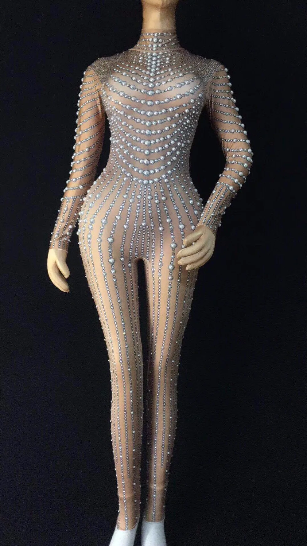 Sexy Pearls Stones Jumpsuit (1)