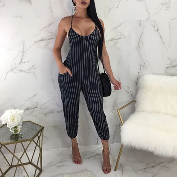 Summer Sexy Jumpsuits Women Sexy Party Clubwear Jumpsuits Fashion Bodycon Backless Stripe Badysuits Casual Overalls Jumpsuit Summer Sexy Jumpsuits Women Sexy Party Clubwear Jumpsuits Fashion Bodycon Backless Stripe Badysuits Casual Overalls Jumpsuit