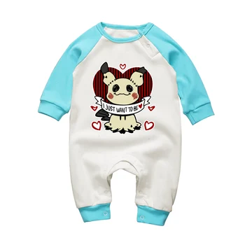 

2017 New Autumn/Winter Baby Rompers Clothes Long Sleeve Mimikyu Cartoon Jumpsuits for Newborn Baby Boys Girls Clothing Coverall