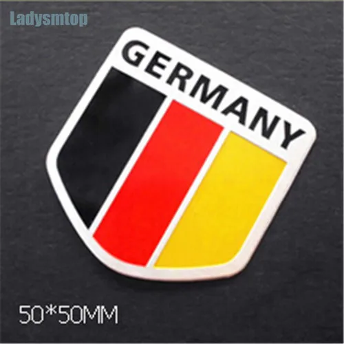 Ladysmtop автомобиль-Стайлинг Национальный флаг Стикеры для Citroen C1 C2 C3 C4 C4L C-Quatre C- triomphe Picasso5 Elysee серии DS - Название цвета: Germany 50x50mm