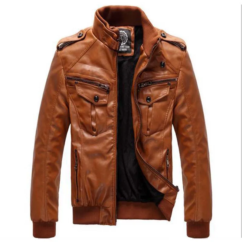 Осенне-зимняя мужская осенняя куртка, ветровка из мягкой искусственной кожи, брендовая одежда, повседневная тонкая теплая куртка, мужские пальто черного цвета, большие размеры