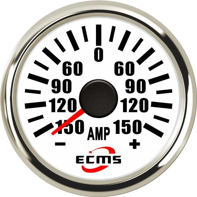 Marine Boat Car Amperemeter AMP Gauge W/ Current Shunt Pick-up 150A 9-32V 52mm 2 Inch 316L Bezel marine boat amperemeter amp gauge with sensor 80a 150a 9 32v 52mm 2 inch 316l