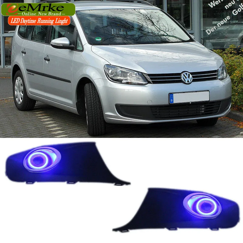 eeMrke LED Angel Eyes Daytime Running Lights For Volkswagen Caddy 2K