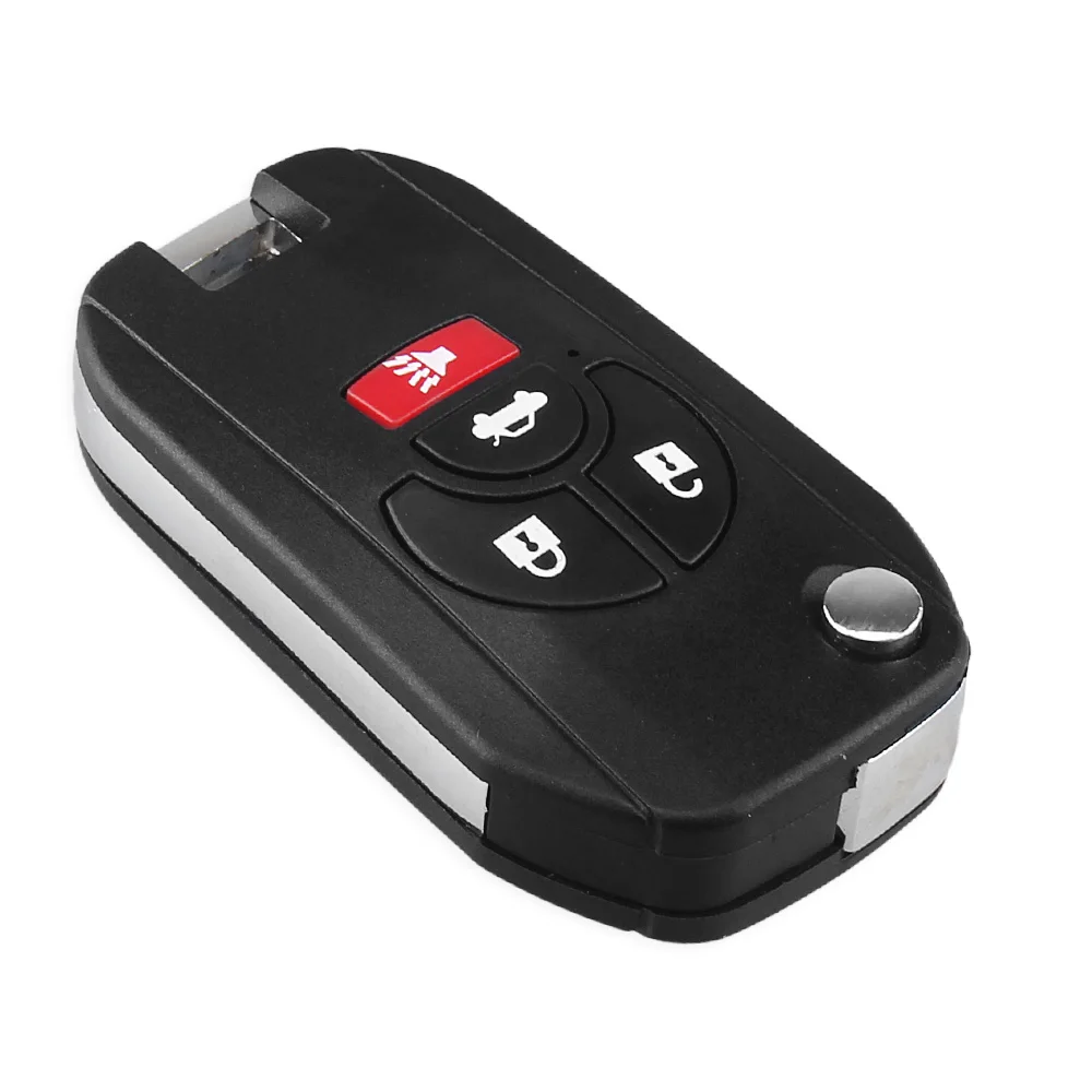 KEYYOU 4 кнопки флип дистанционного ключа автомобиля оболочки для Nissan Versa 2012 2013 для Nissan Rogue 2008- Fob пустой чехол для ключей