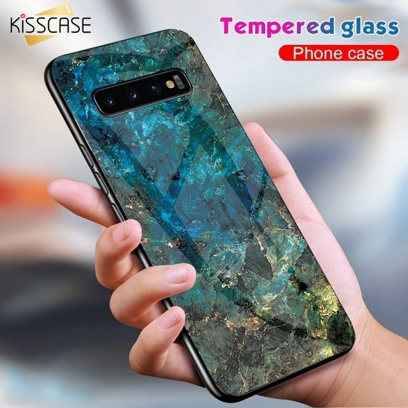 

KISSCASE Phone Case For iPhone 7 X XR XS MAX Case 3D Artistic Marble Pattern Tempered Glass Cover For iPhone 6 6S 7 8 Plus Funda