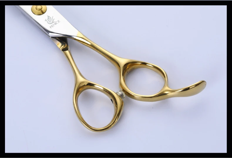 Fenice 6.5 inch Gold/Black Professional Dog Thinning Scissors Japan 440C Pets Hair Shears Thinning Rate 45