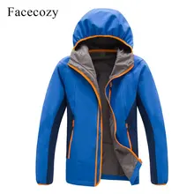 Мужская зимняя ветрозащитная флисовая куртка с капюшоном для кемпинга, одноцветная одежда для рыбалки