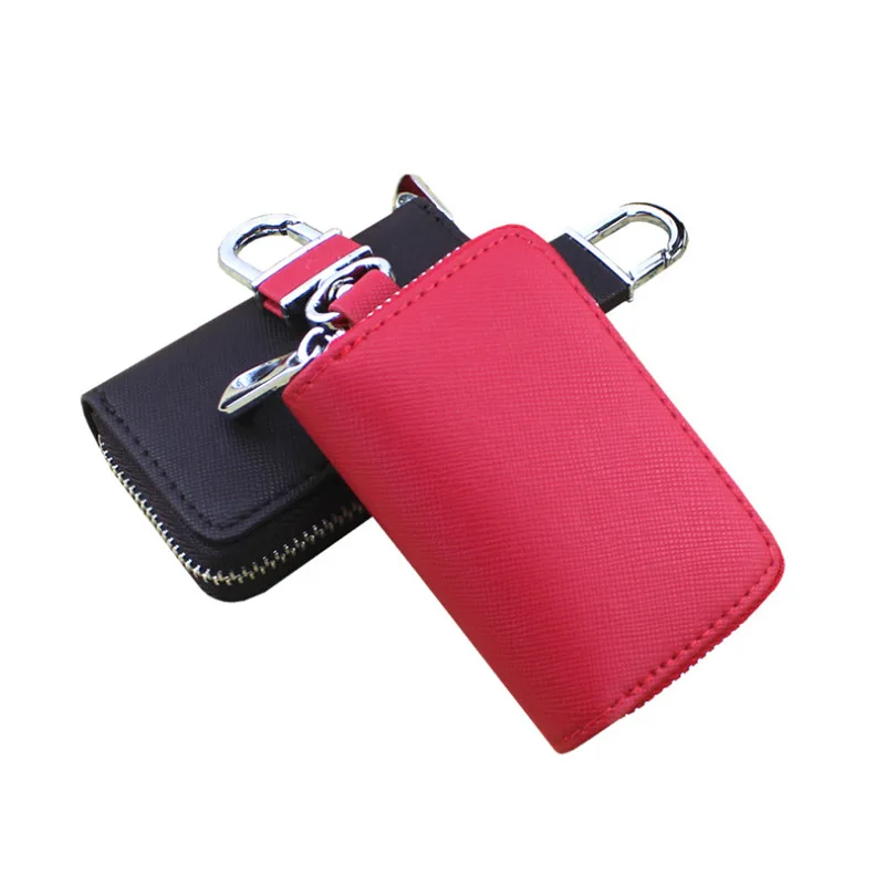 

Cross Pattern Wear-Resistant Unisex Car Key Case, Universal Zipper Car Remote Control LeatherCase