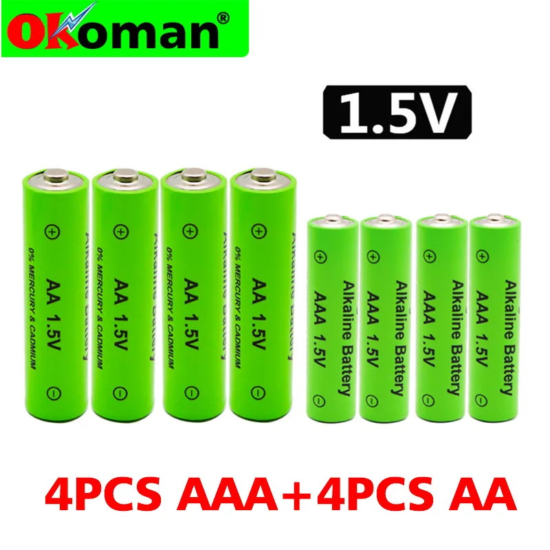 AA+ AAA, новинка, перезаряжаемая батарея AA 1,5 в, щелочная батарея AAA 2100-3000 мА/ч, фонарь, часы, mp3-плеер, сменная никель-металл-гидридная батарея