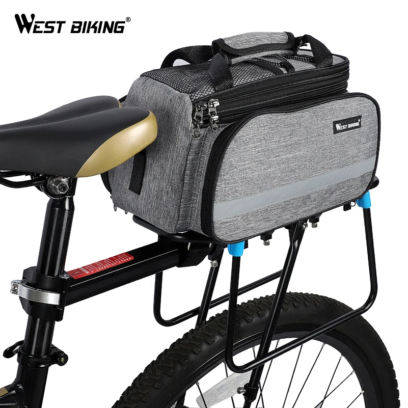 WEST BIKING Bike Bag Cycling Pannier Storage Luggage Carrier Basket Mountain Road Bicycle Saddle