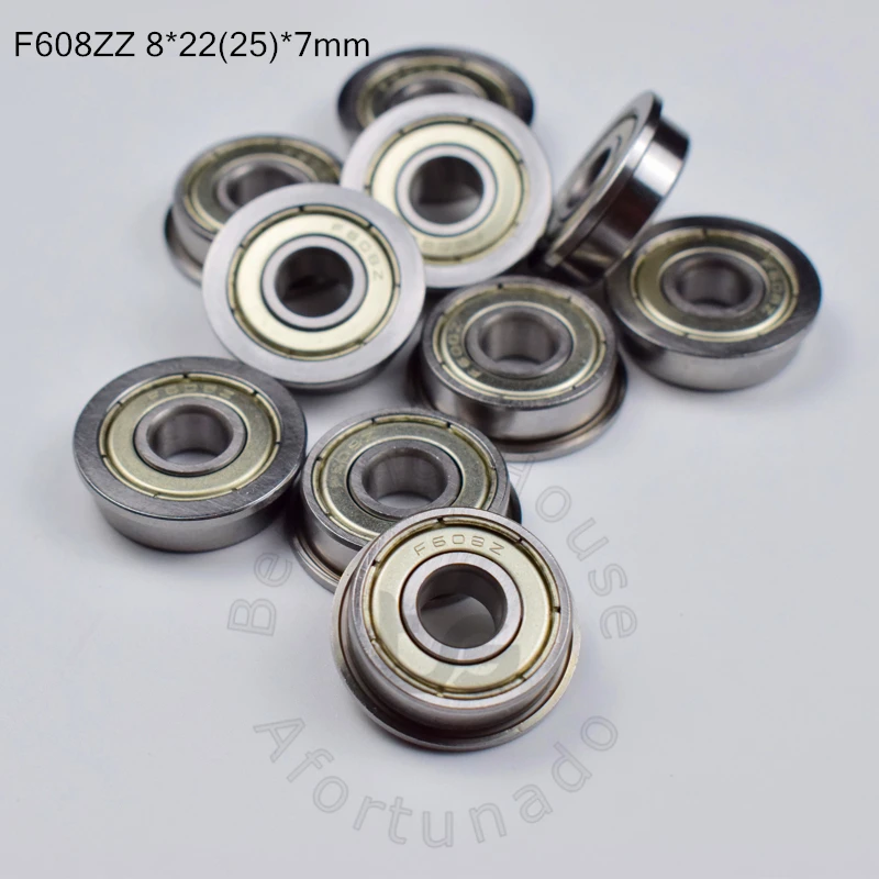 

F608ZZ bearing 8*22(25)*7mm ABEC-5 608 Flange bearings F608 F608Z F608ZZ chrome steel bearing