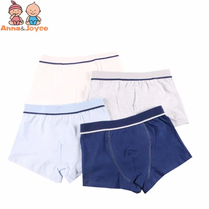 

2 Pcs/Lot Boys Underwear Pure Color Kids Shorts Panties Cotton Baby Children Boxer for Teenager Underpants 2-10Y