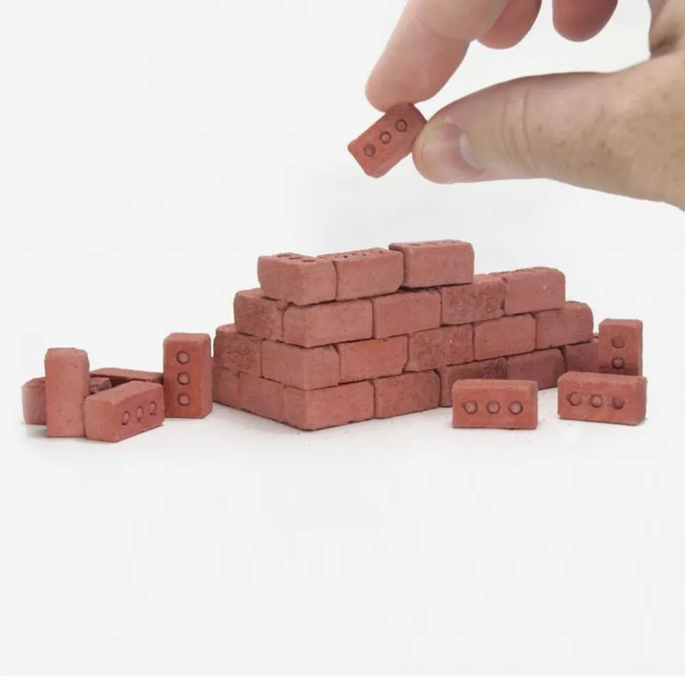 Новинка 32 шт. мини-кирпич из смолы для цемента для создания собственной миниатюрной стены, мини-игрушка-головоломка из красного кирпича, горячая Распродажа, F5