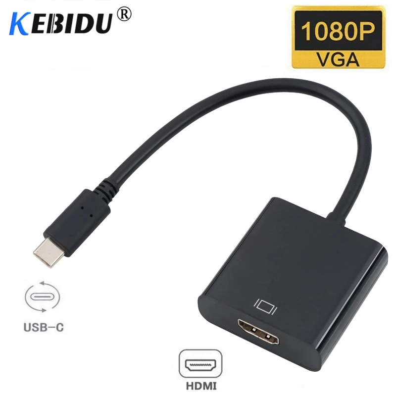 

kebidu USB C to HDMI Adapter 4K Type C 3.1 Male to HDMI Female Adapter Converter for MacBook book Samsung HTC HUAWEI LG