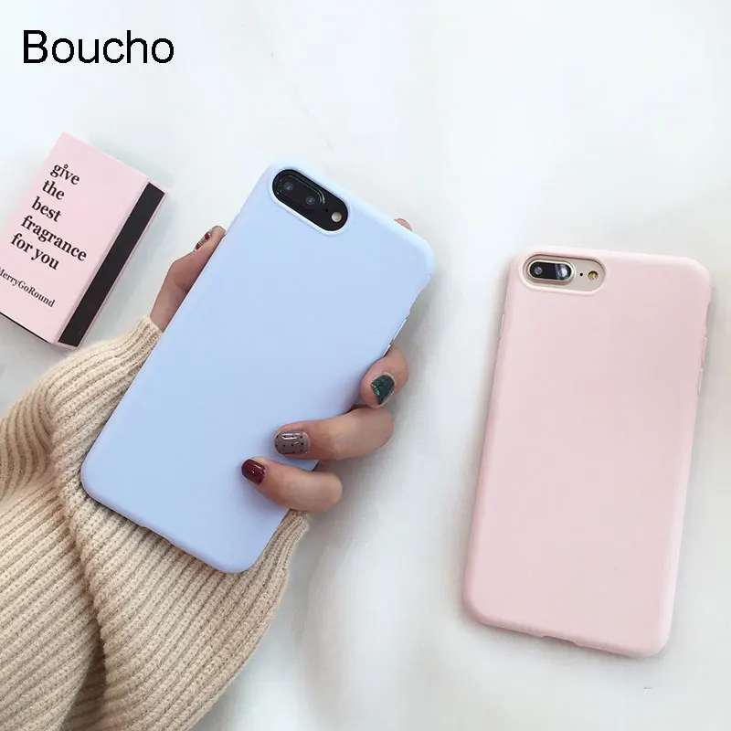 Boucho Роскошные Яркие цвета синий розовый чехол для iphone 5 5S SE 6 6s 7 8 Plus силиконовые