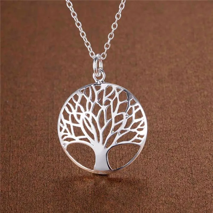 Fashion Elegant Ladies Necklace N925 Hollow Square Pendant Long Mulit Chain Silver Plated Jewelry Loving Gift AN990 | Украшения и