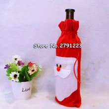 10 шт винные бутылки крышки сумки украшения дома вечерние Санта Клаус Рождество