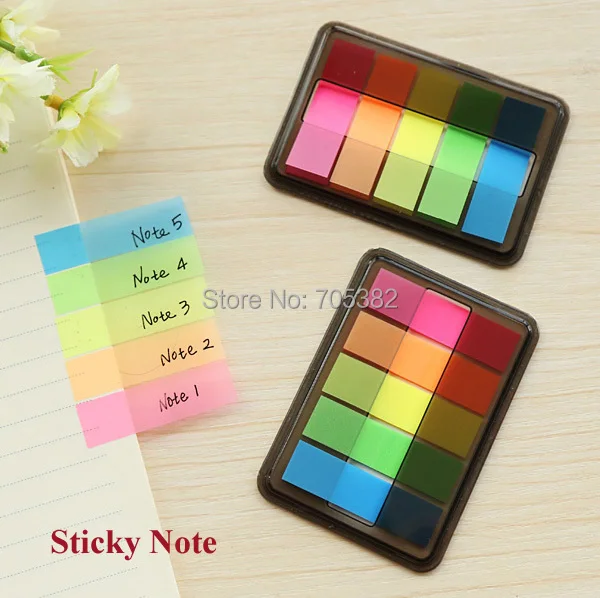 

1pc/lot New candy color sticky note, PVC sticky notes, Office supply, Label / message sticker notes (ss-a522)
