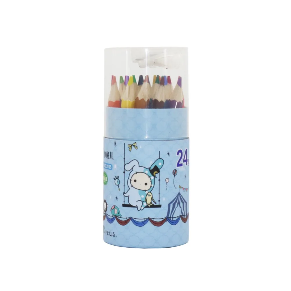 24 Pz/Set Matita 24 Colori Diversi Matita Matita Color Arcobaleno Matite In Legno Di Alta Qualità Set Di Colori Forniture Scolastiche