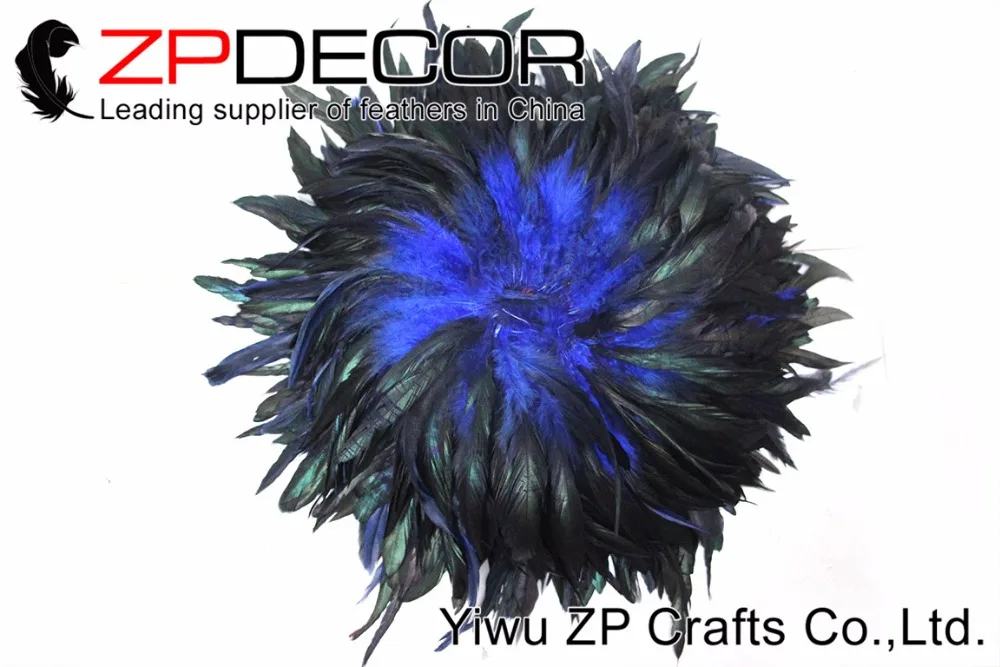 ROYAL BLUE Half Bronze Coque Tail Strung feathers (3)