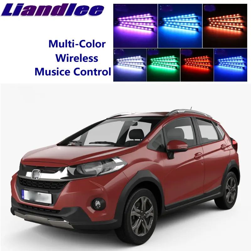Liandlee автомобиль неоновый цвет изменение света Atmibient внутри свет для ног для Honda WR-V