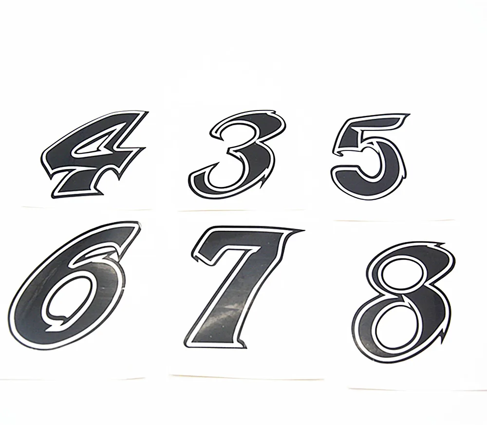 

9 PCS Number Plate Decals Sticker MX ATV Dirt Bike MOTOCROSS Motorcycle