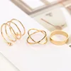 docona Trendy Gold Circle Astronomical Midi Finger Ring Set for Women Girl Simple Rings Jewelry Accessories 5562 ► Photo 3/6