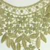 Tela de encaje para cuello con flores, bordado dorado, cuello DIY, materiales de artesanía y costura ► Foto 2/3