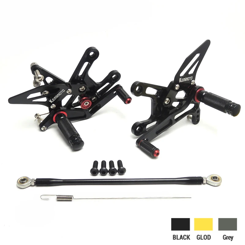 

KEMiMOTO Rear Sets 2011-2014 ZX 10R CNC Adjustable Rearsets Foot Rests Pegs For KAWASAKI Ninja ZX-10R 2011 2012 2013 2014 ZX10R