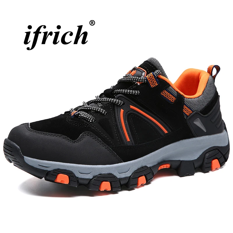 

Man Hiking Shoes Black Green Climbing Shoes Male Spring Autumn Tactical Sneakers Man Rubber Bottom Comfortable Camping Shoes