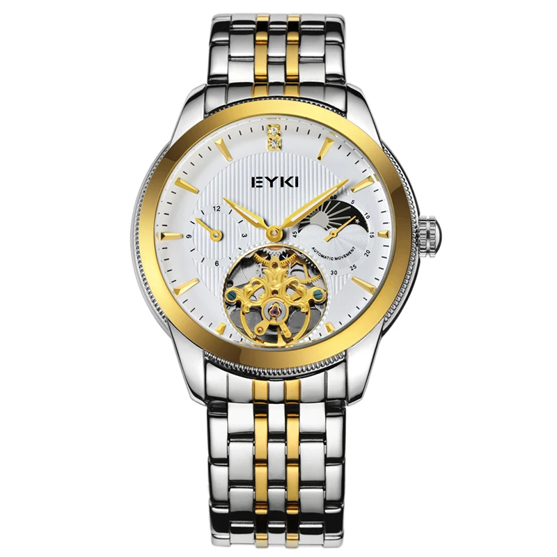 

tourbillon automatic watch waterproof luminous multifunctional casual mechanical watch for business men gift box